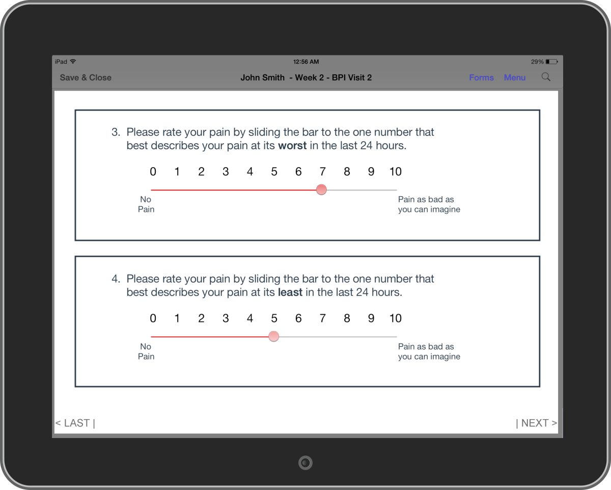ePRO slider scale